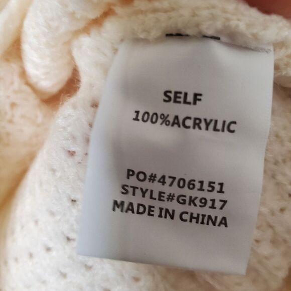 Women's Crew Neck Knit Sweater Flower Embroidered - Picture 7 of 8